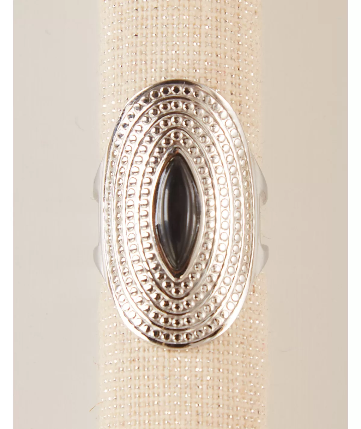 La boutique de Lilie Bijoux>BAGUE YZALINE Noir