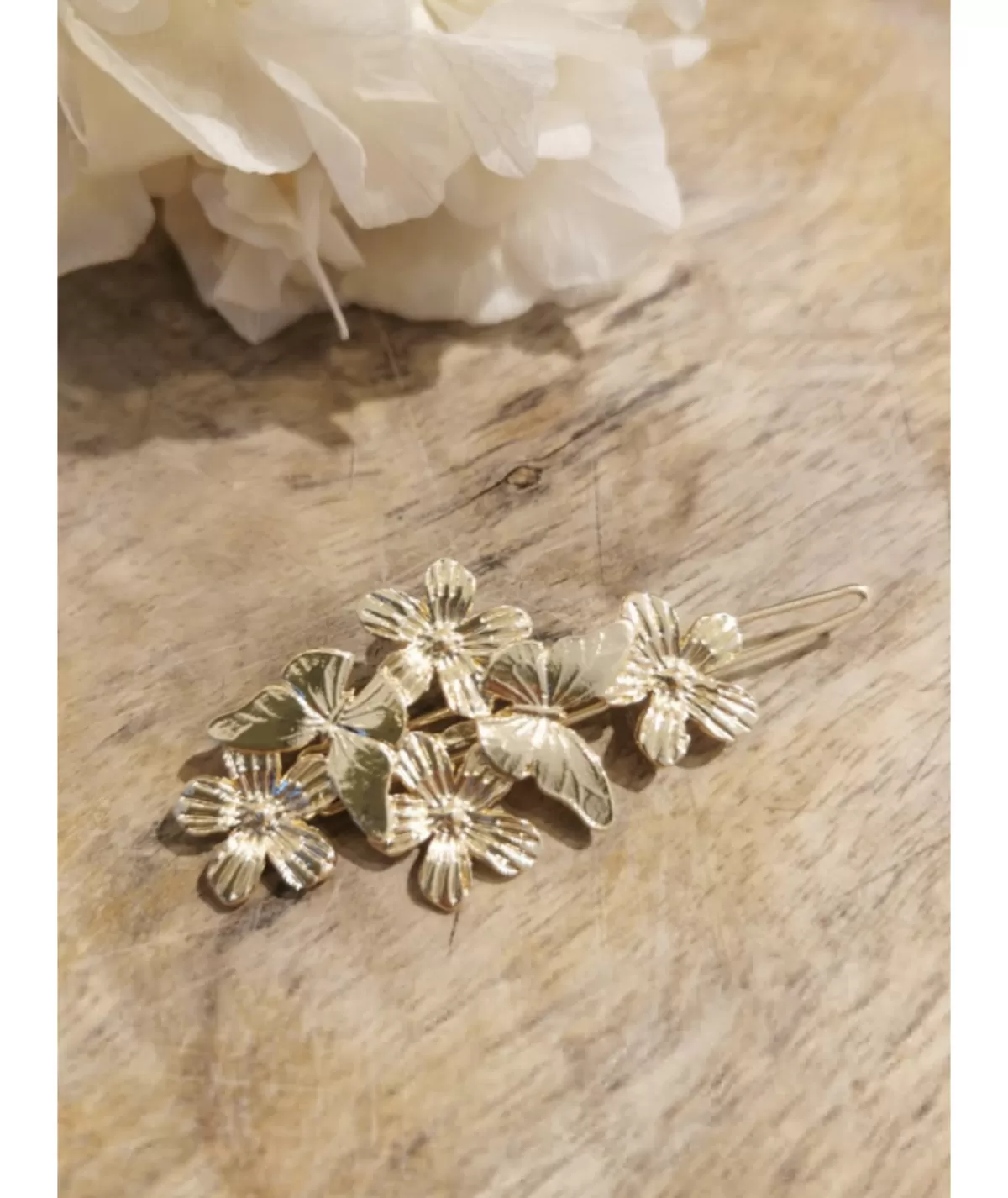 La boutique de Lilie Bijoux>BARRETTE CHEVEUX SAMANTHA Dore