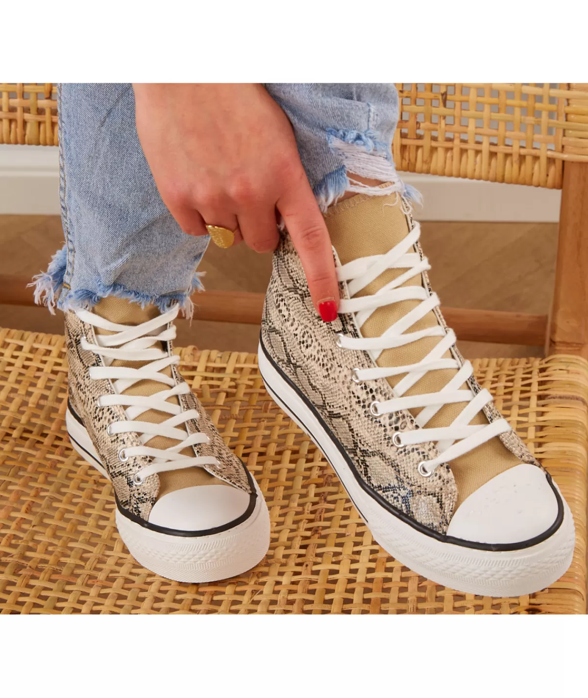 La boutique de Lilie Baskets>BASKET INAYA Beige