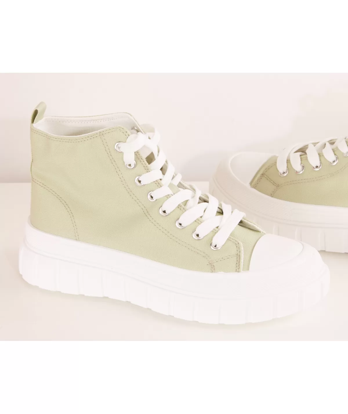 La boutique de Lilie Baskets>BASKET MONTANTE LISANDRA Vert