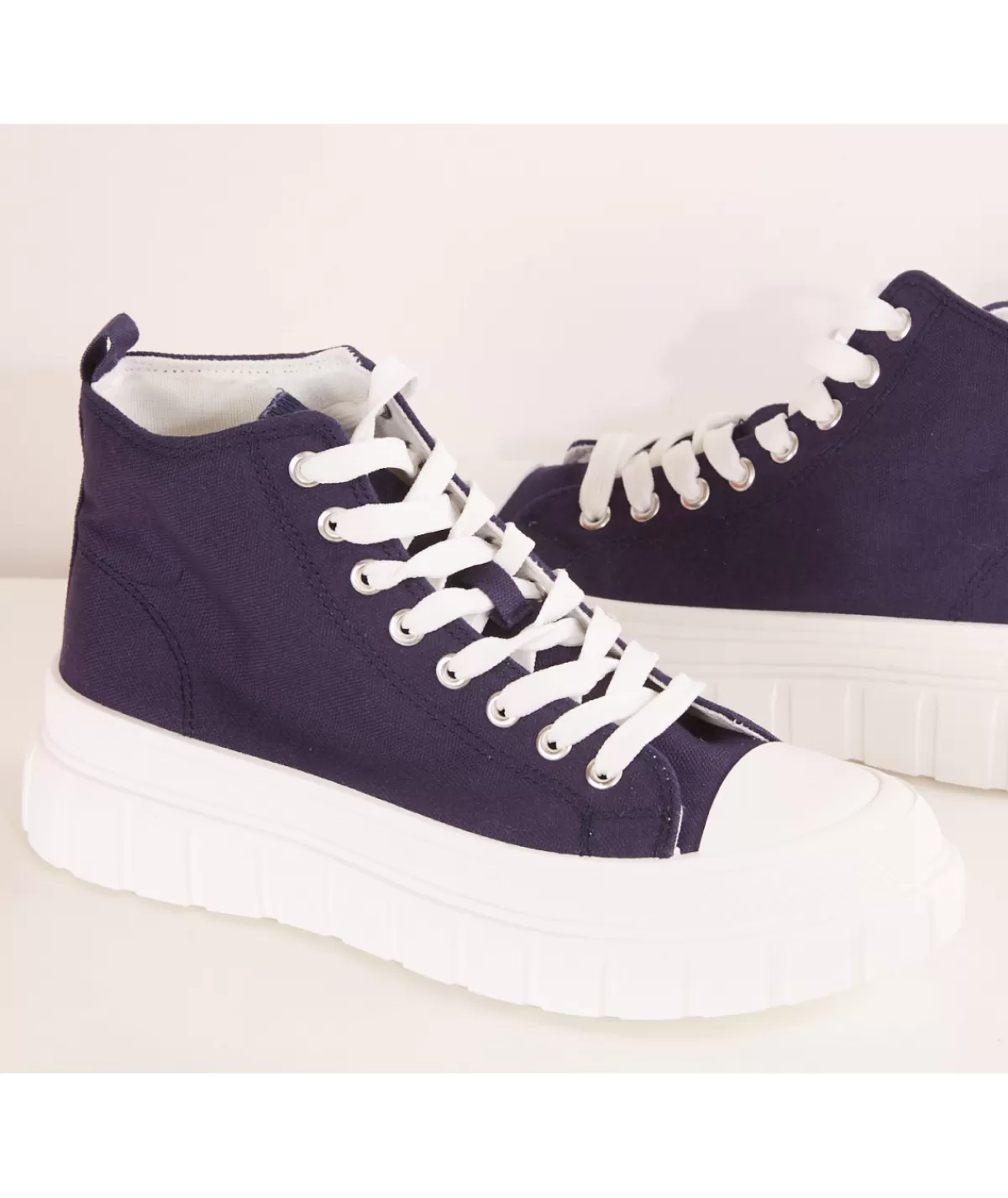 La boutique de Lilie Baskets>BASKET MONTANTE LISANDRA Marine
