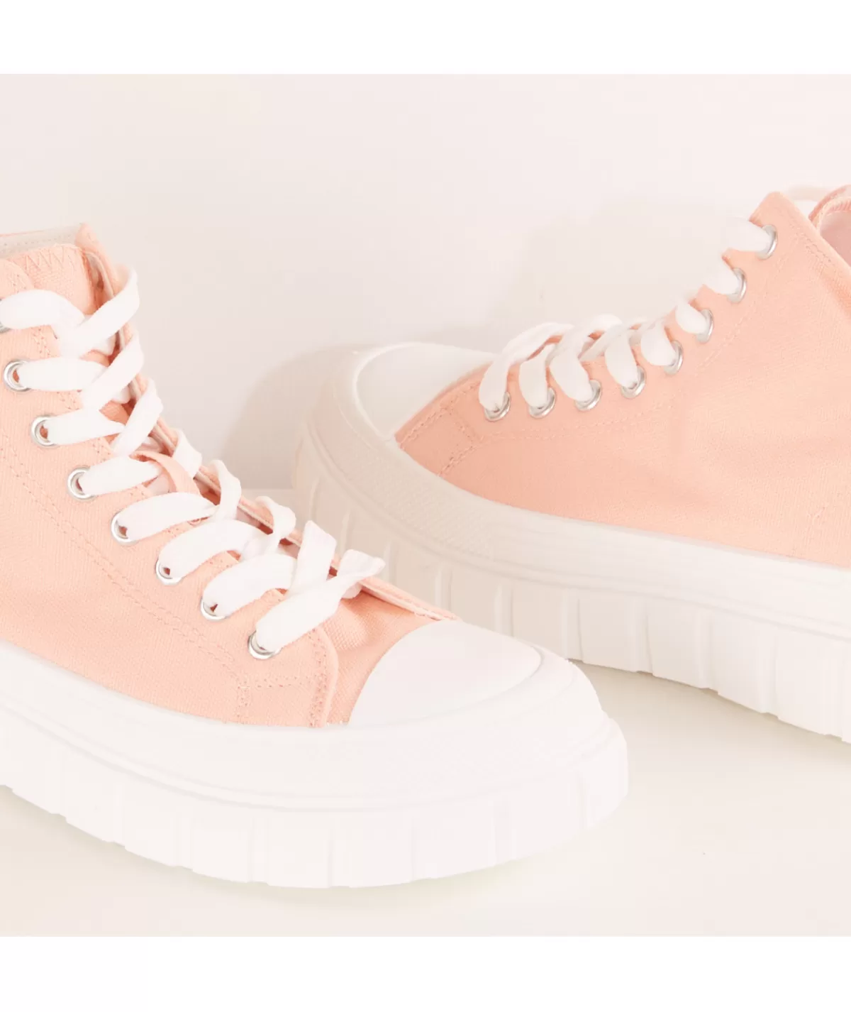 La boutique de Lilie Baskets>BASKET MONTANTE LISANDRA Rose