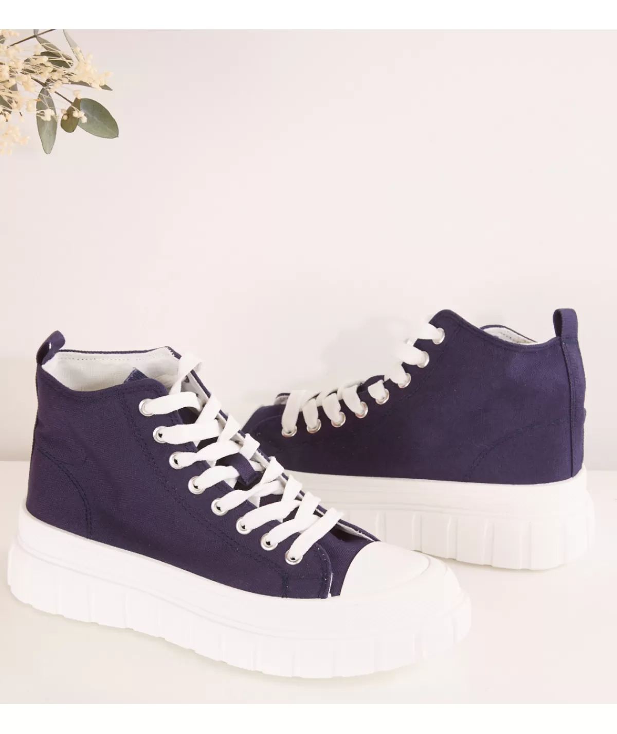 La boutique de Lilie Baskets>BASKET MONTANTE LISANDRA Marine