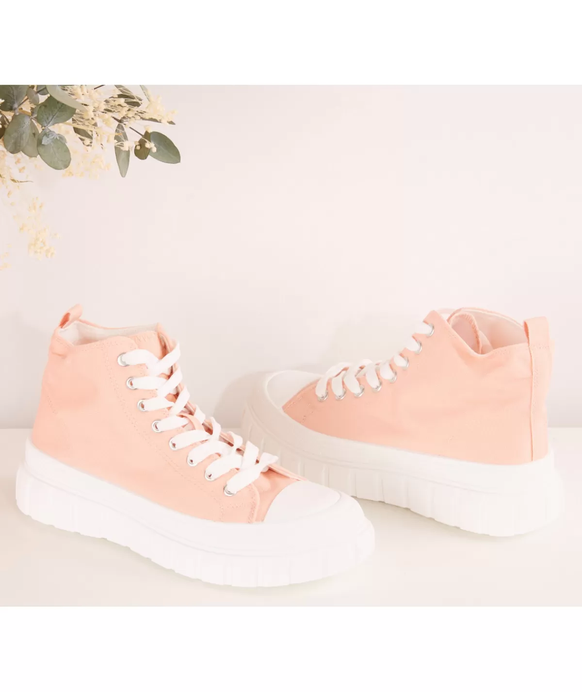La boutique de Lilie Baskets>BASKET MONTANTE LISANDRA Rose