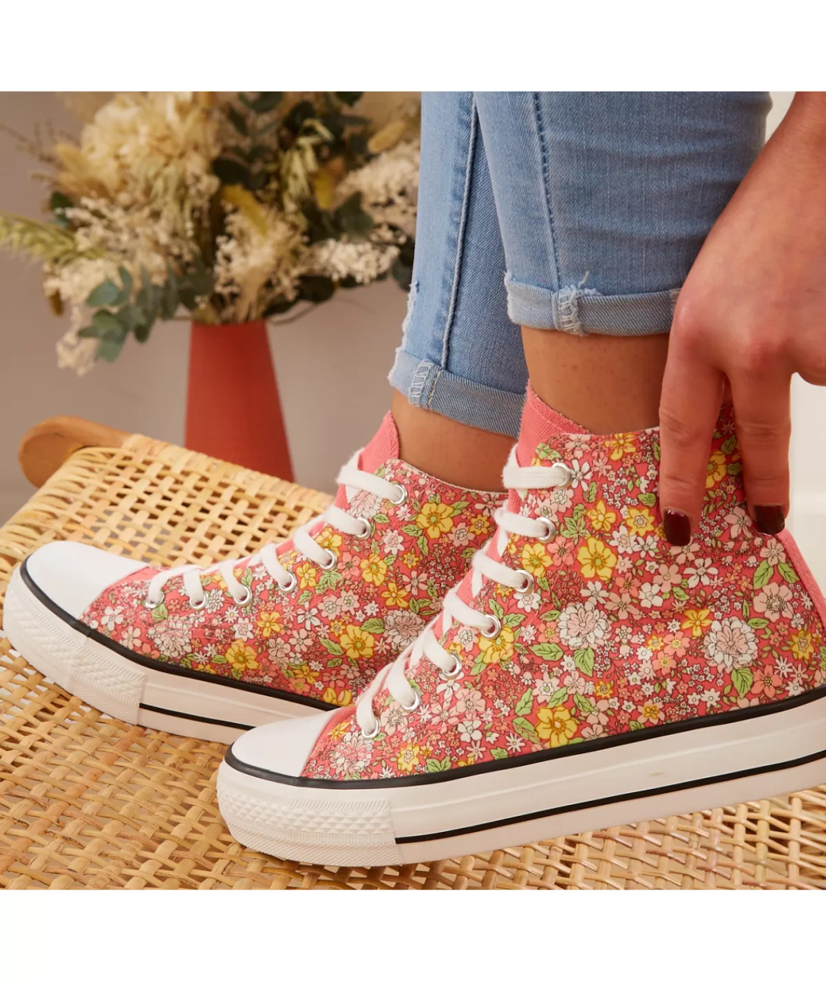 La boutique de Lilie Baskets>BASKET TYLOR MONTANTE Rose