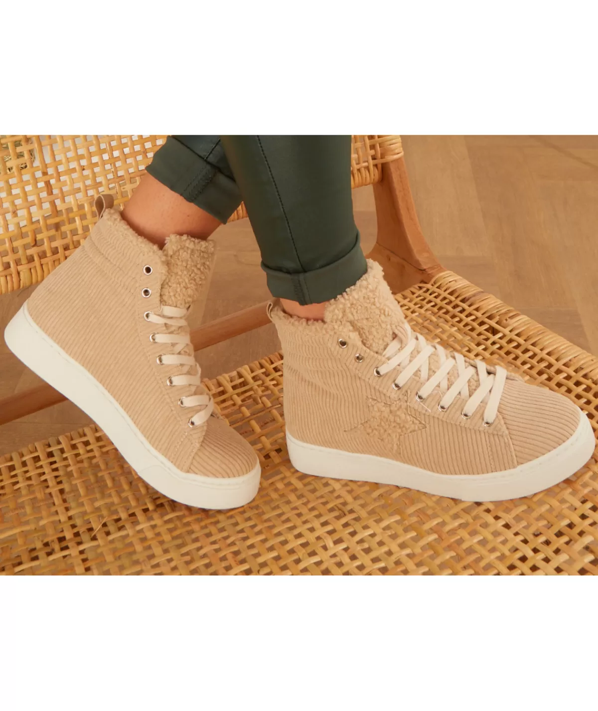 La boutique de Lilie Baskets>BASKETS ANASTACIA Beige
