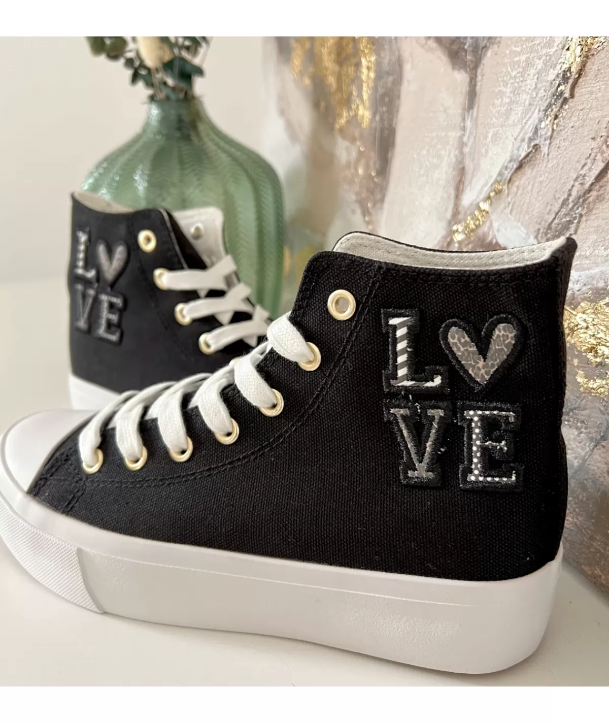 La boutique de Lilie Baskets>BASKETS CASSIE Noir