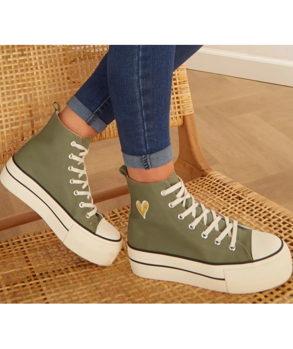 La boutique de Lilie Baskets>BASKETS CERISE Kaki