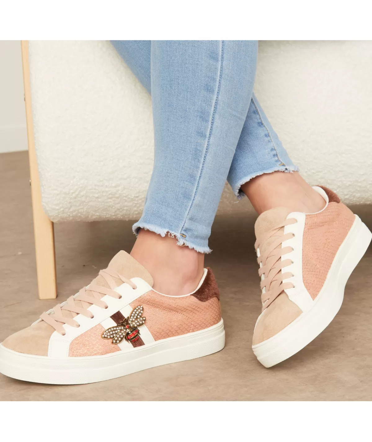 La boutique de Lilie Baskets>BASKETS CLAUDINE Rose