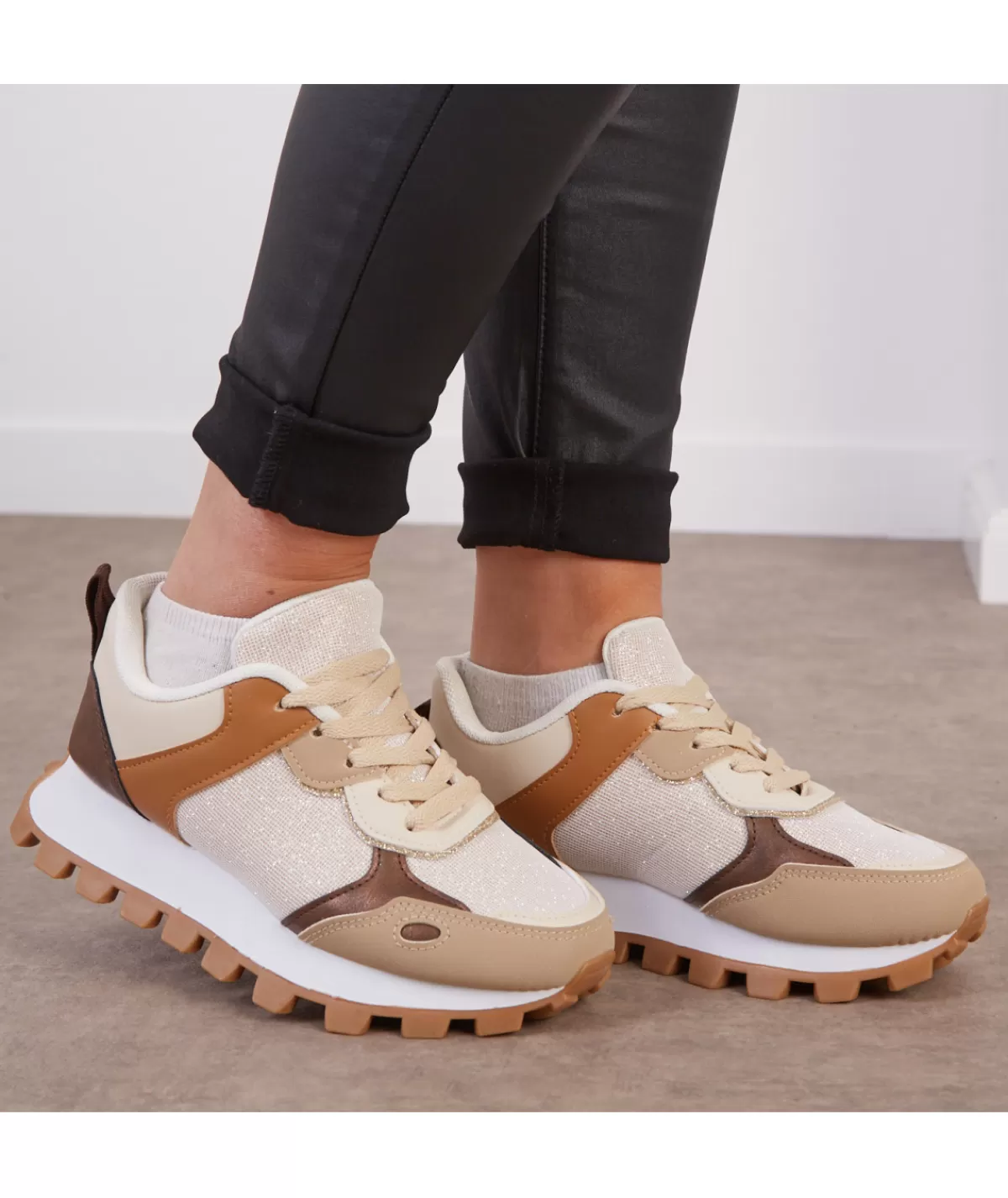 La boutique de Lilie Baskets>BASKETS GABY Taupe