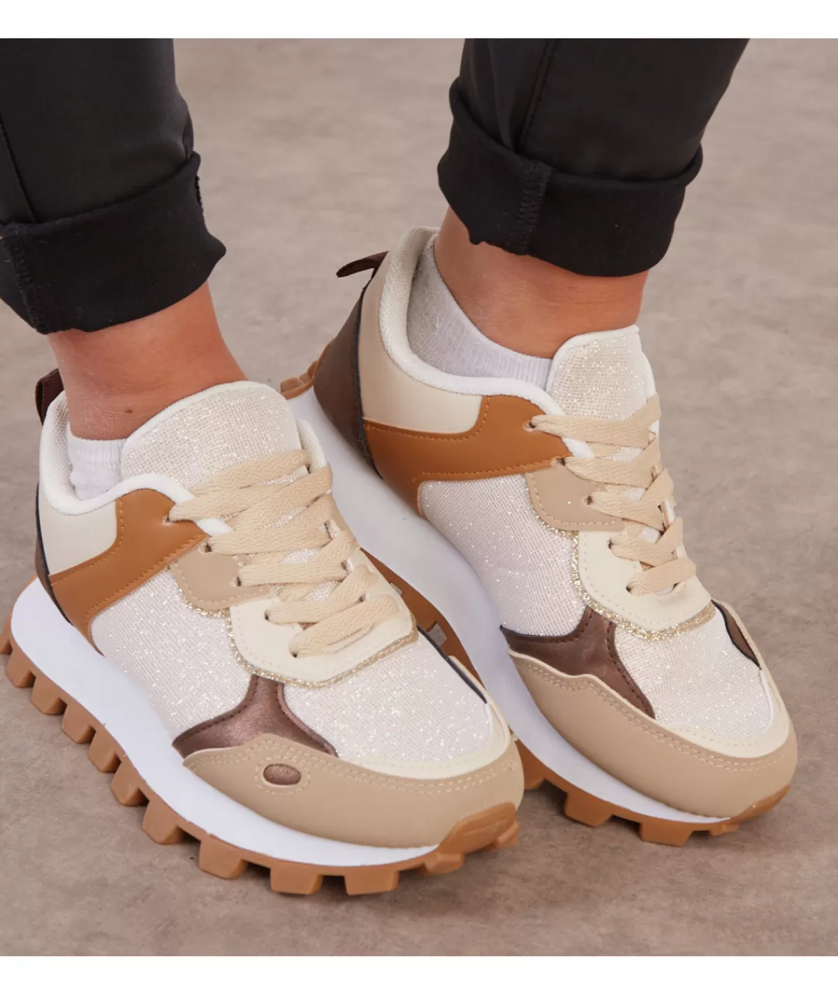 La boutique de Lilie Baskets>BASKETS GABY Taupe
