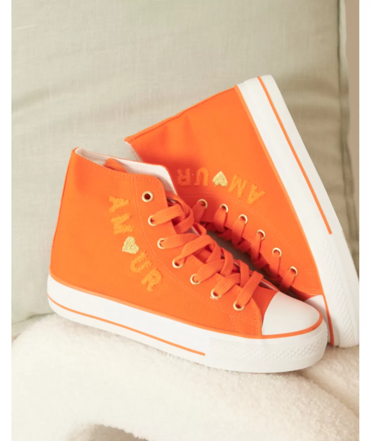 La boutique de Lilie Baskets>BASKETS GISELE Orange