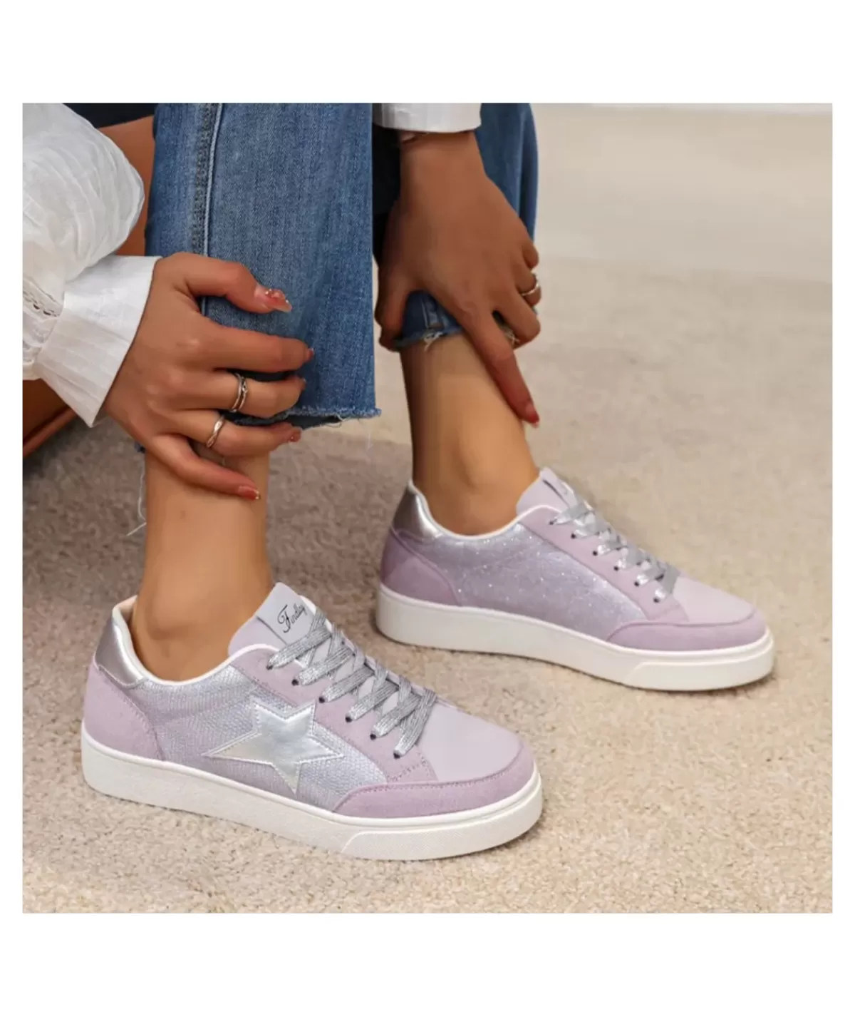 La boutique de Lilie Baskets>BASKETS GLORIA Lilas
