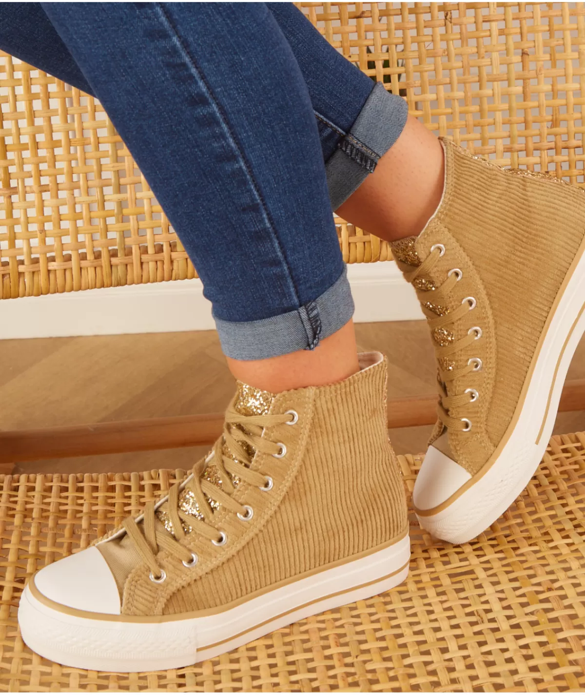 La boutique de Lilie Baskets>BASKETS JOULIA Taupe