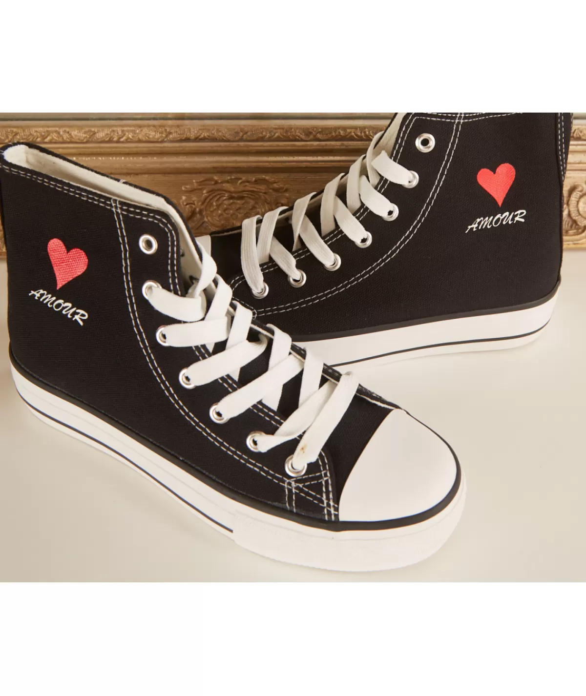 La boutique de Lilie Baskets>BASKETS LAURA Noir