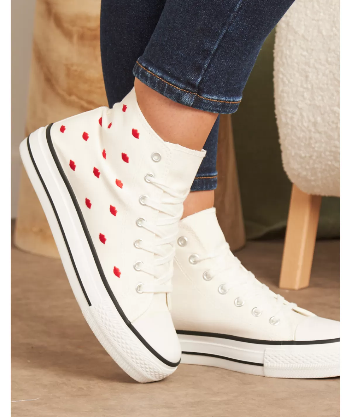 La boutique de Lilie Baskets>BASKETS LUCIANA Blanc