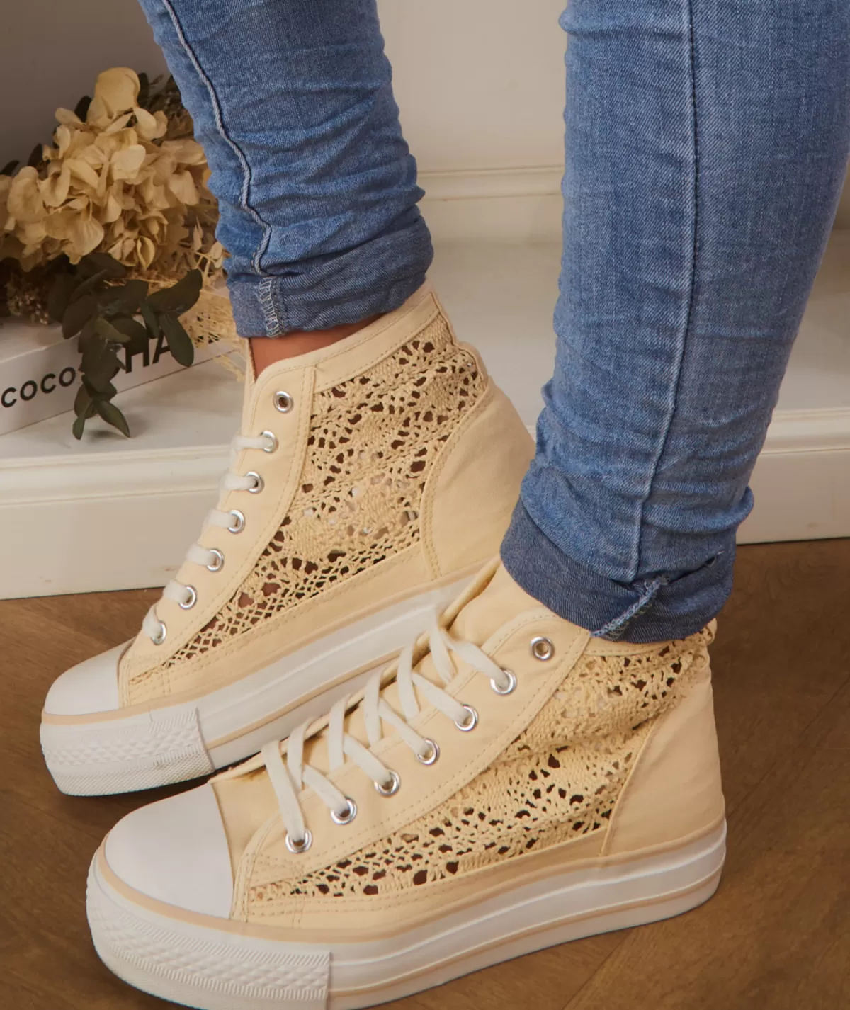 La boutique de Lilie Baskets>BASKETS PEGGY Beige