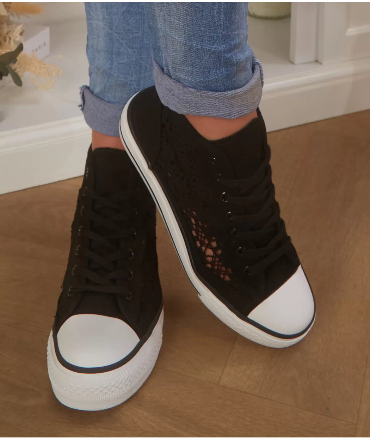 La boutique de Lilie Baskets>BASKETS PEGGY Noir