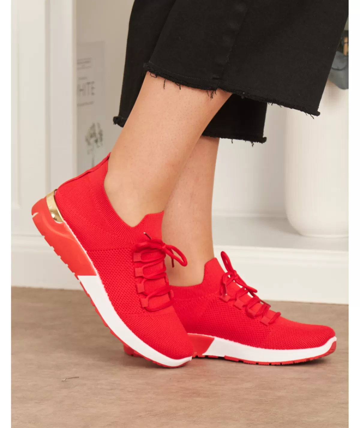 La boutique de Lilie Baskets>BASKETS RABYA Rouge