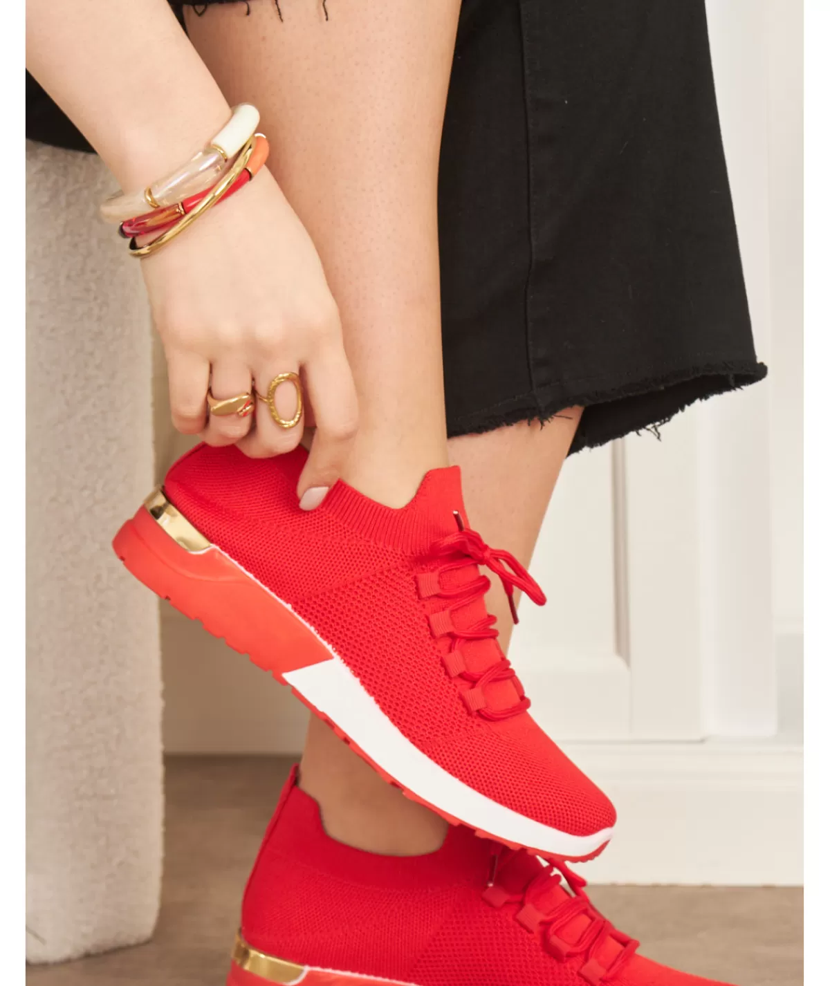 La boutique de Lilie Baskets>BASKETS RABYA Rouge