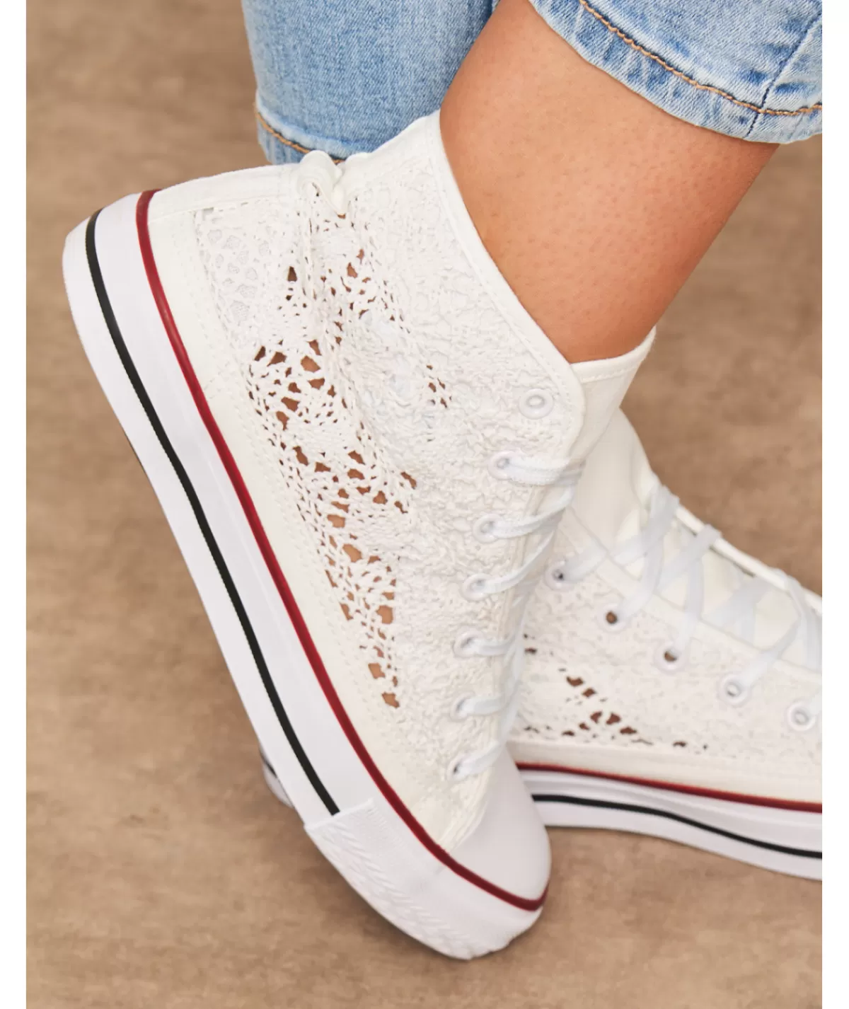 La boutique de Lilie Baskets>BASKETS RUBYA MONTANTE Blanc