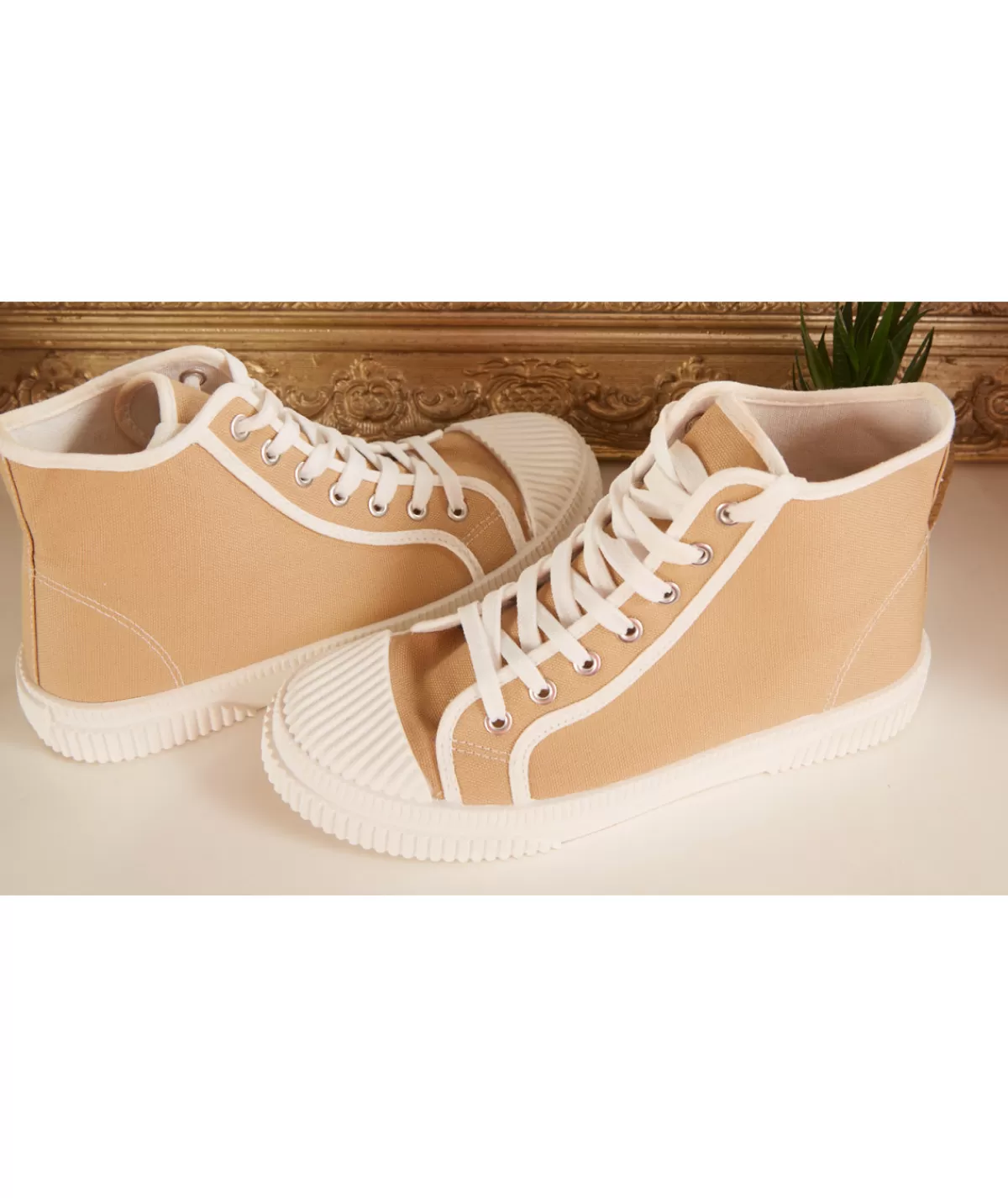 La boutique de Lilie Baskets>BASKETS TAHIRA MONTANTES Beige