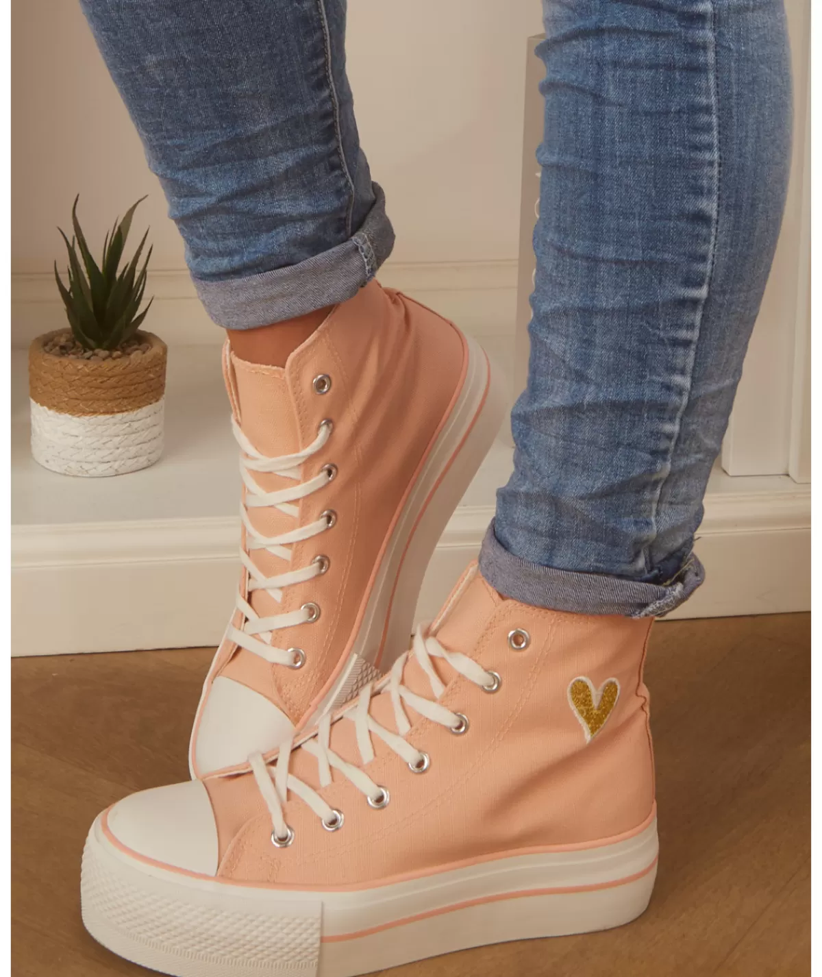 La boutique de Lilie Baskets>BASKETS VENUS Rosepoudre