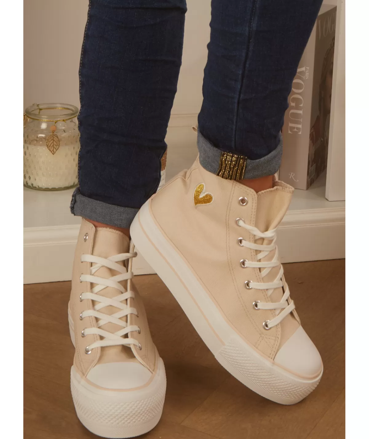 La boutique de Lilie Baskets>BASKETS VENUS Beige