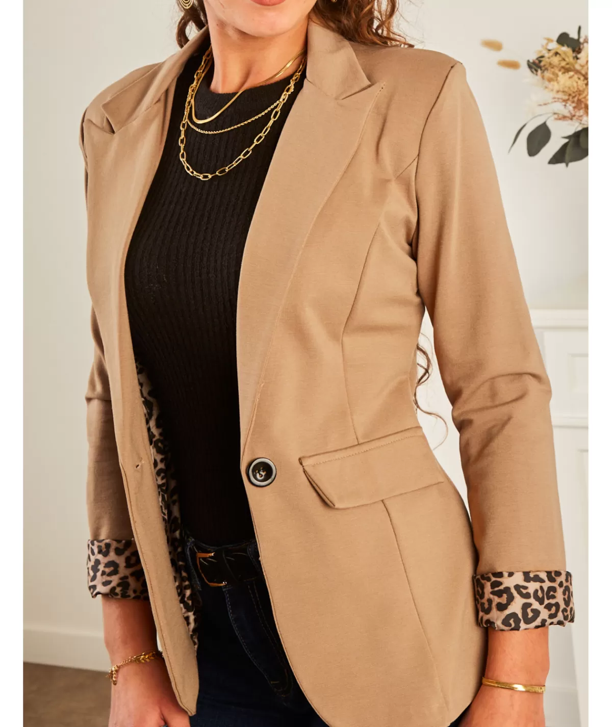 La boutique de Lilie Vestes>BLAZER CAROLINA Taupe