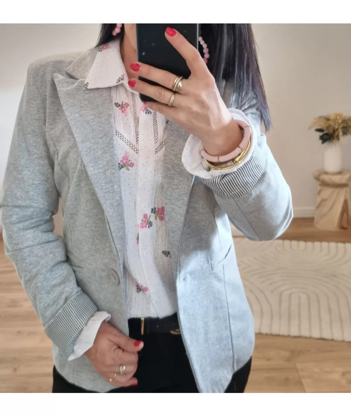 La boutique de Lilie Vestes>BLAZER FRANCINE Gris