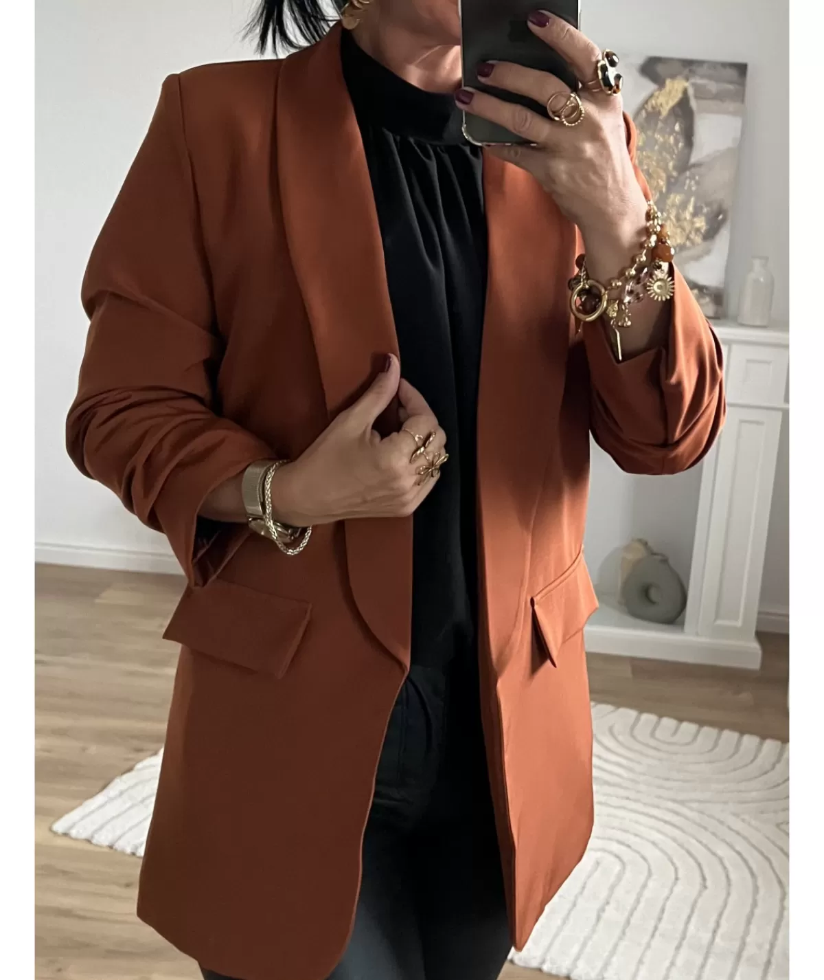 La boutique de Lilie Vestes>BLAZER JULES Rouille
