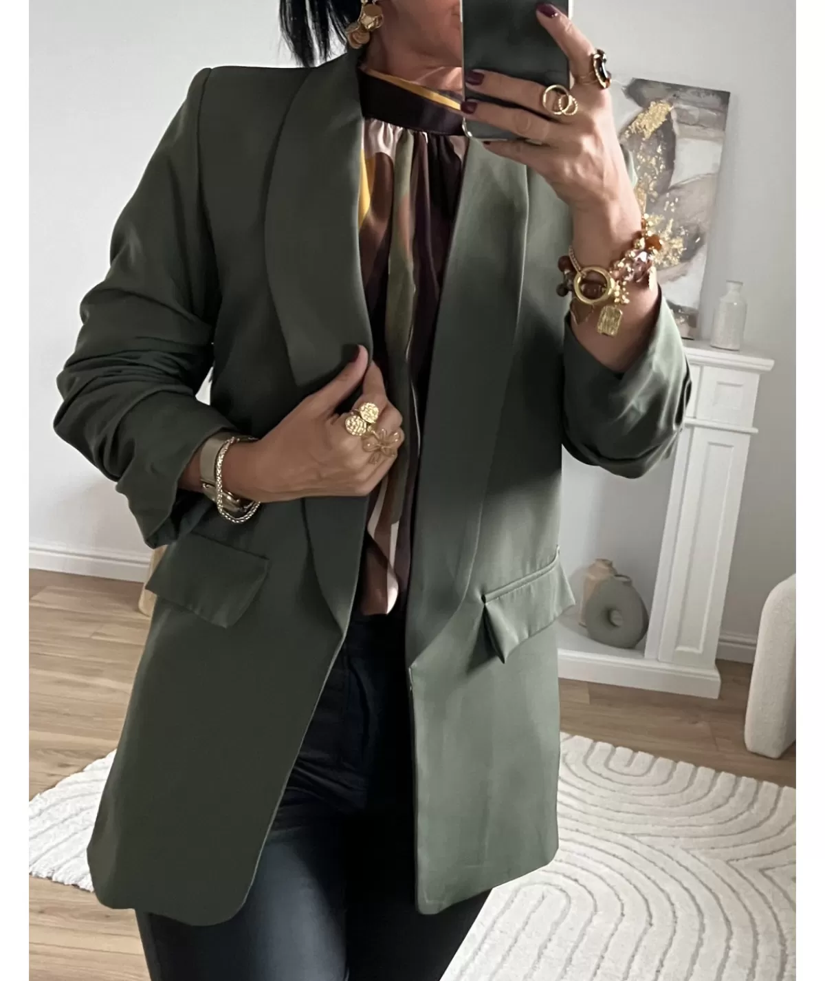 La boutique de Lilie Vestes>BLAZER JULES Kaki