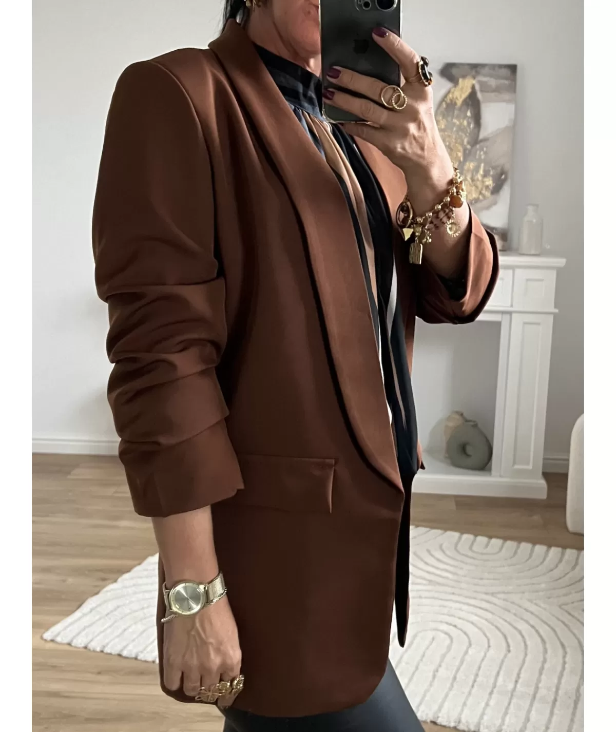 La boutique de Lilie Vestes>BLAZER JULES Marron
