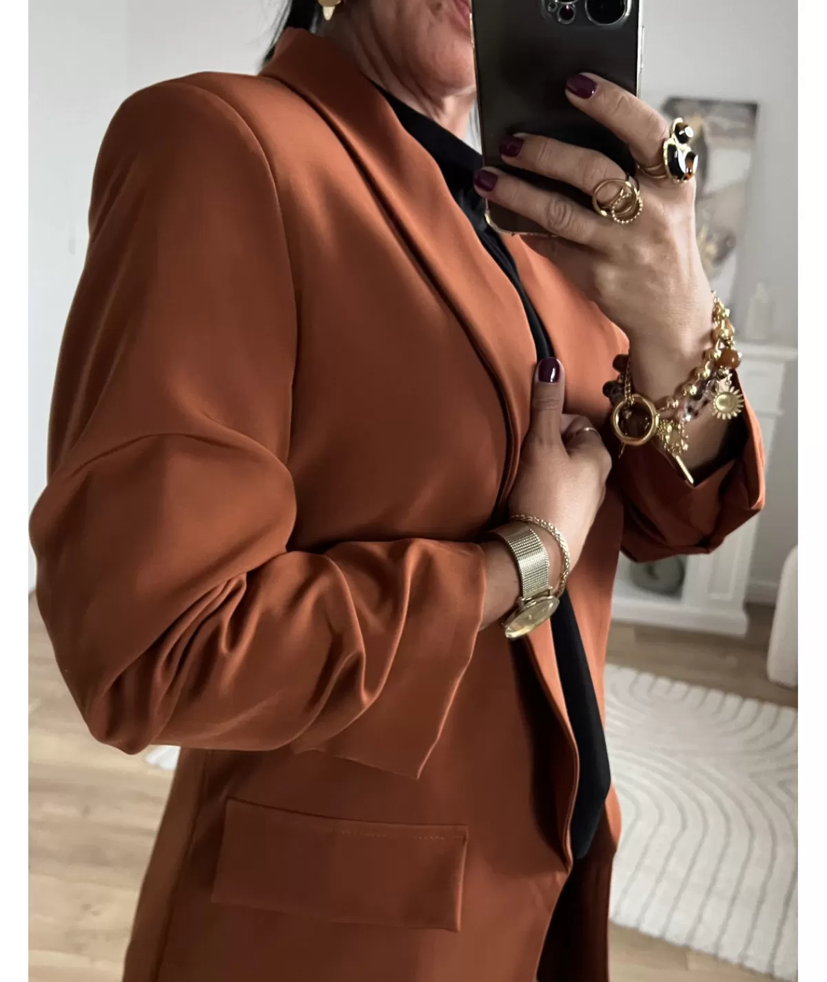 La boutique de Lilie Vestes>BLAZER JULES Rouille