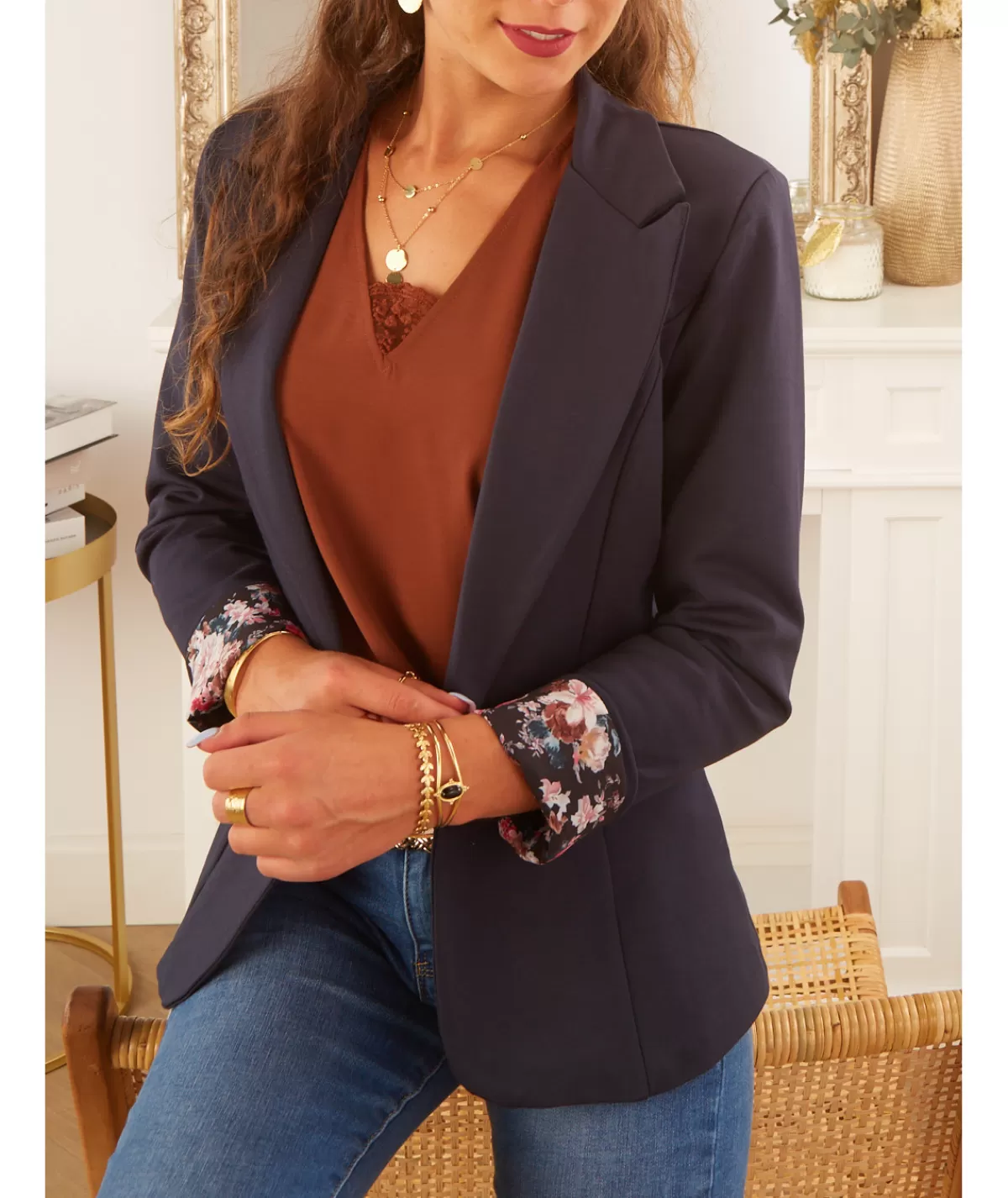La boutique de Lilie Vestes>BLAZER MILA Marine