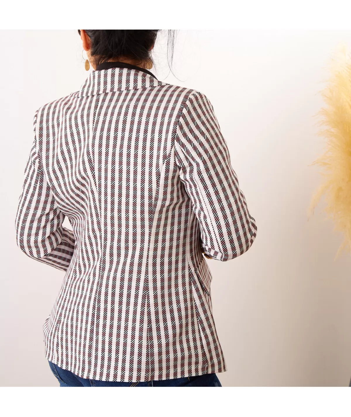 La boutique de Lilie Vestes>BLAZER MILA CARREAUX Rose