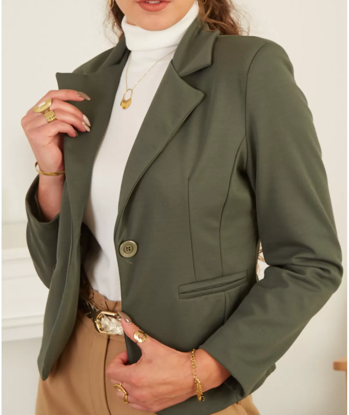 La boutique de Lilie Vestes>BLAZER MIRTA Kaki