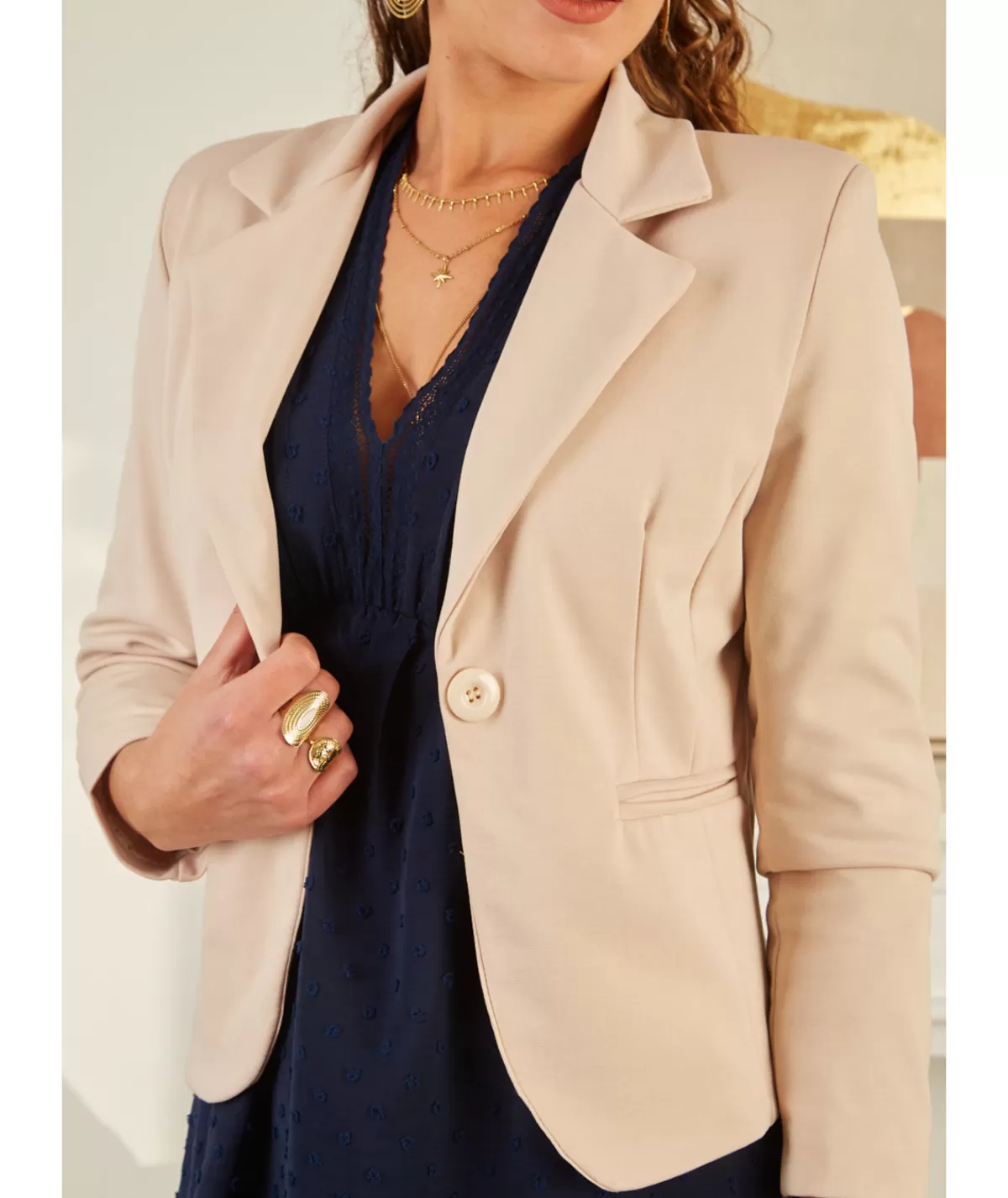 La boutique de Lilie Vestes>BLAZER MIRTA Beige