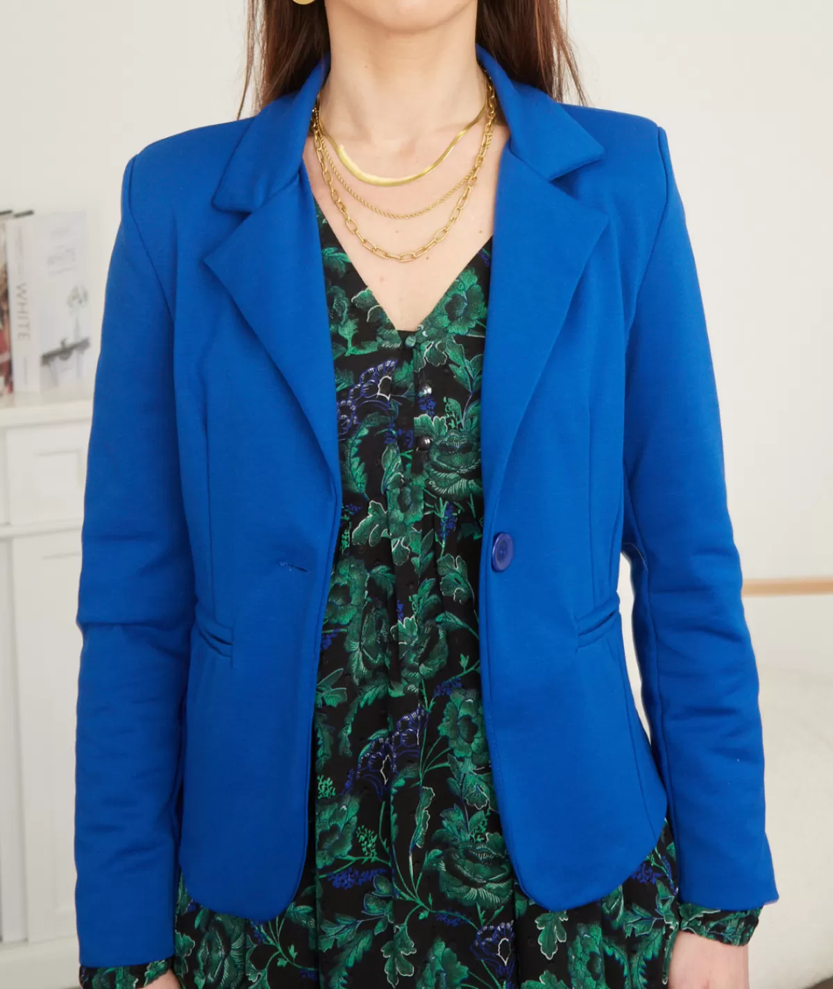 La boutique de Lilie Vestes>BLAZER MIRTA Bleuelectrique