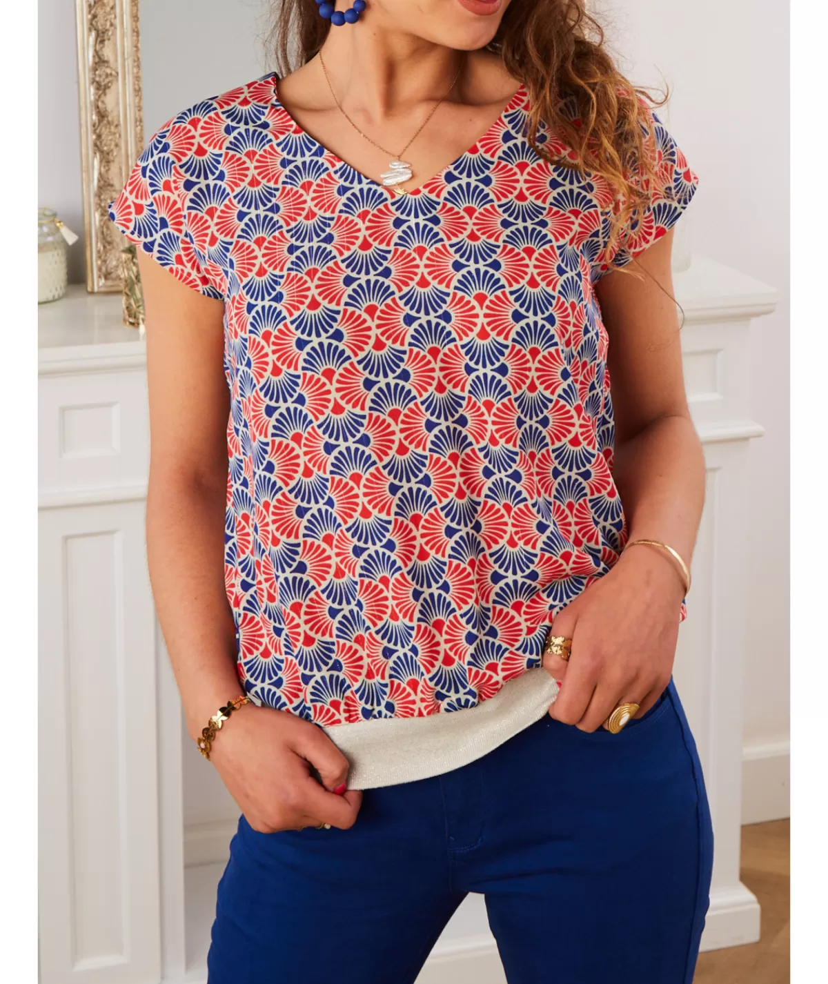La boutique de Lilie Tops / Blouses>BLOUSE BRANDY Rouge