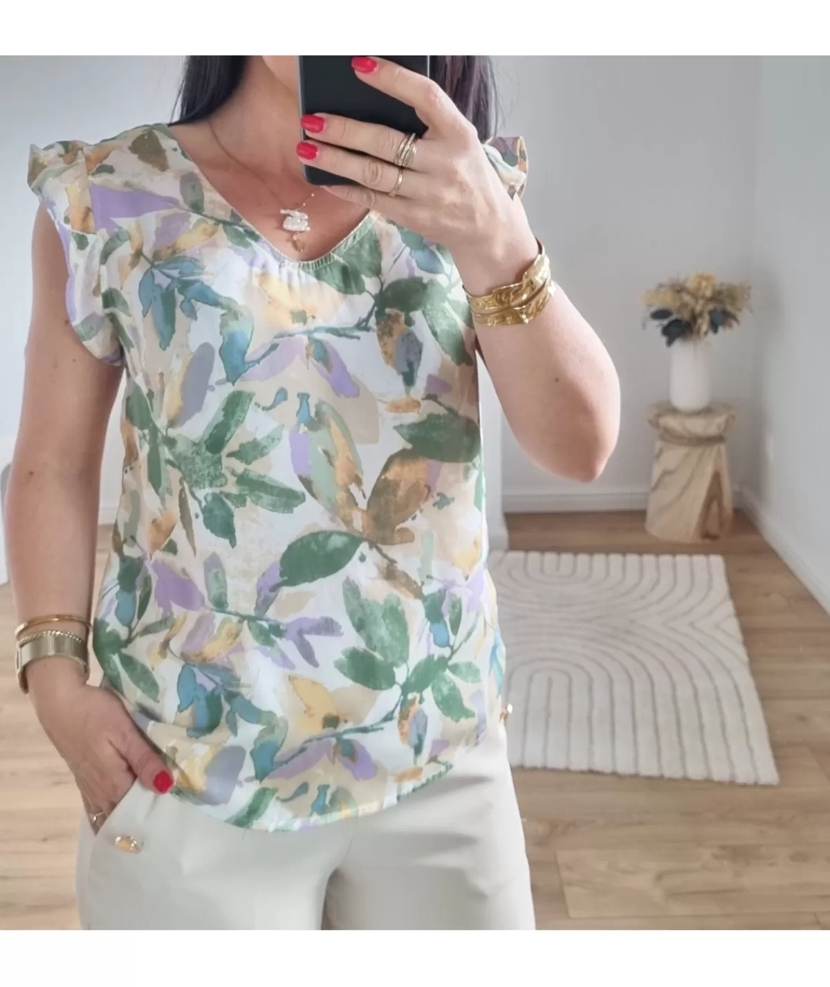 La boutique de Lilie Tops / Blouses>BLOUSE CAMERON Vert