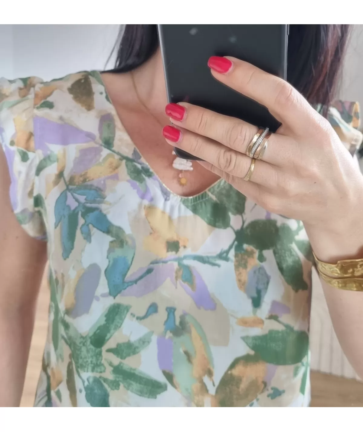 La boutique de Lilie Tops / Blouses>BLOUSE CAMERON Vert
