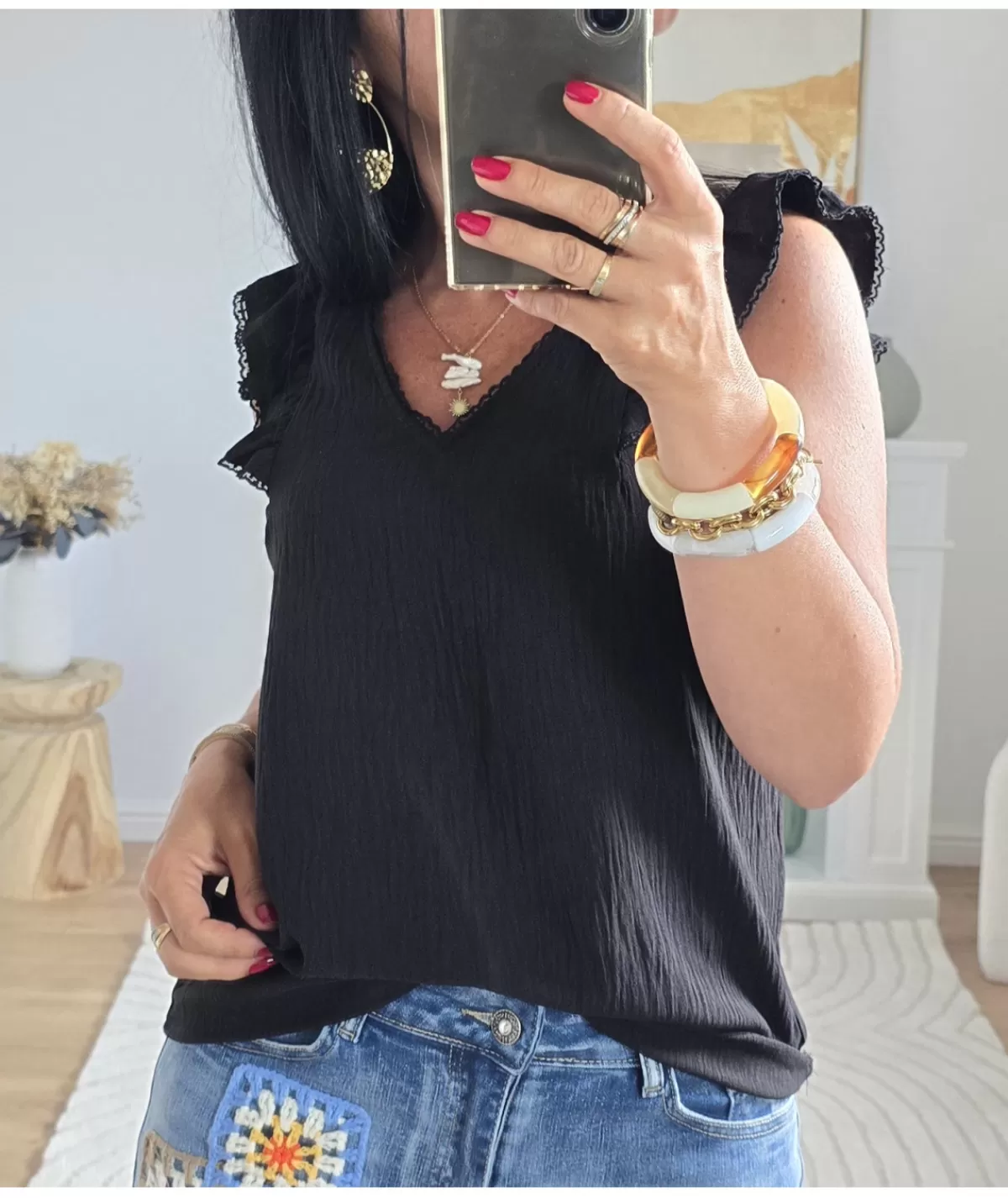 La boutique de Lilie Tops / Blouses>BLOUSE CLEMENTINE Noir