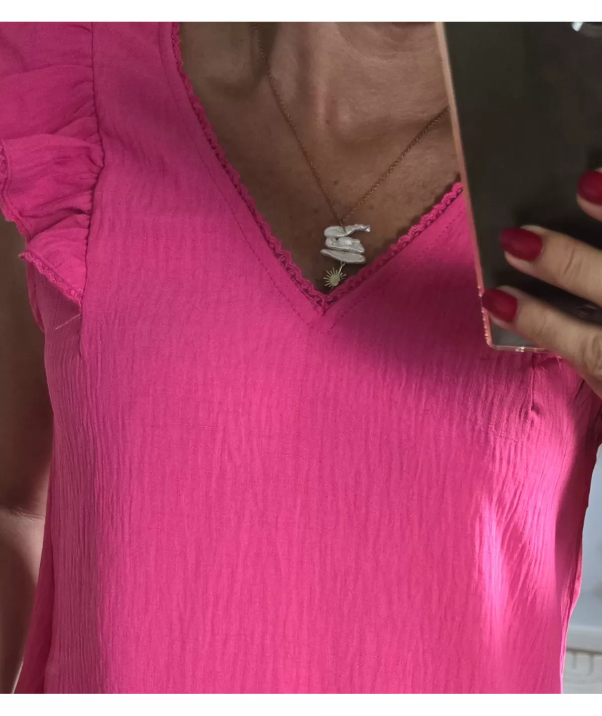 La boutique de Lilie Tops / Blouses>BLOUSE CLEMENTINE Fushia