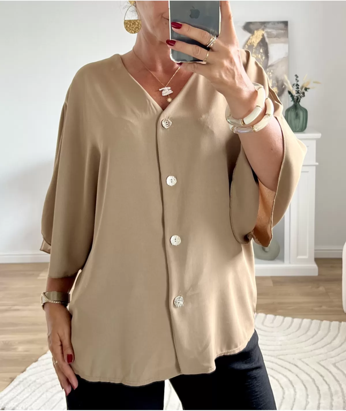La boutique de Lilie Tops / Blouses>BLOUSE DONATIEN Taupe