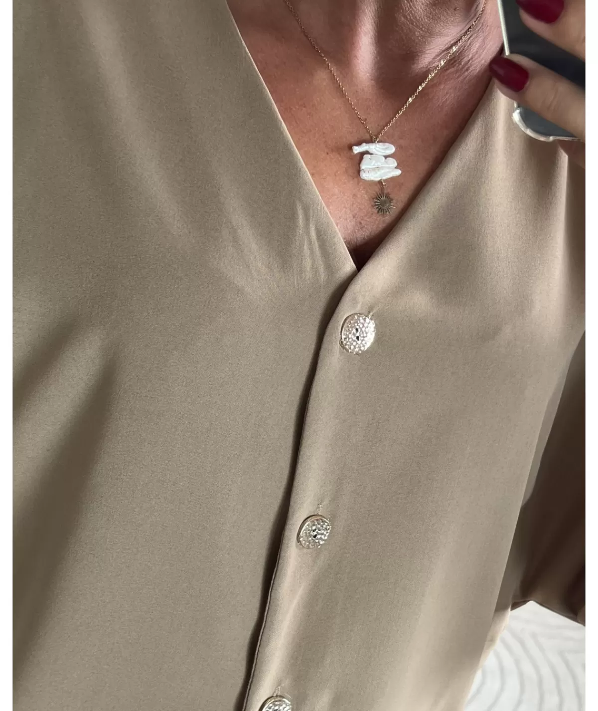La boutique de Lilie Tops / Blouses>BLOUSE DONATIEN Taupe