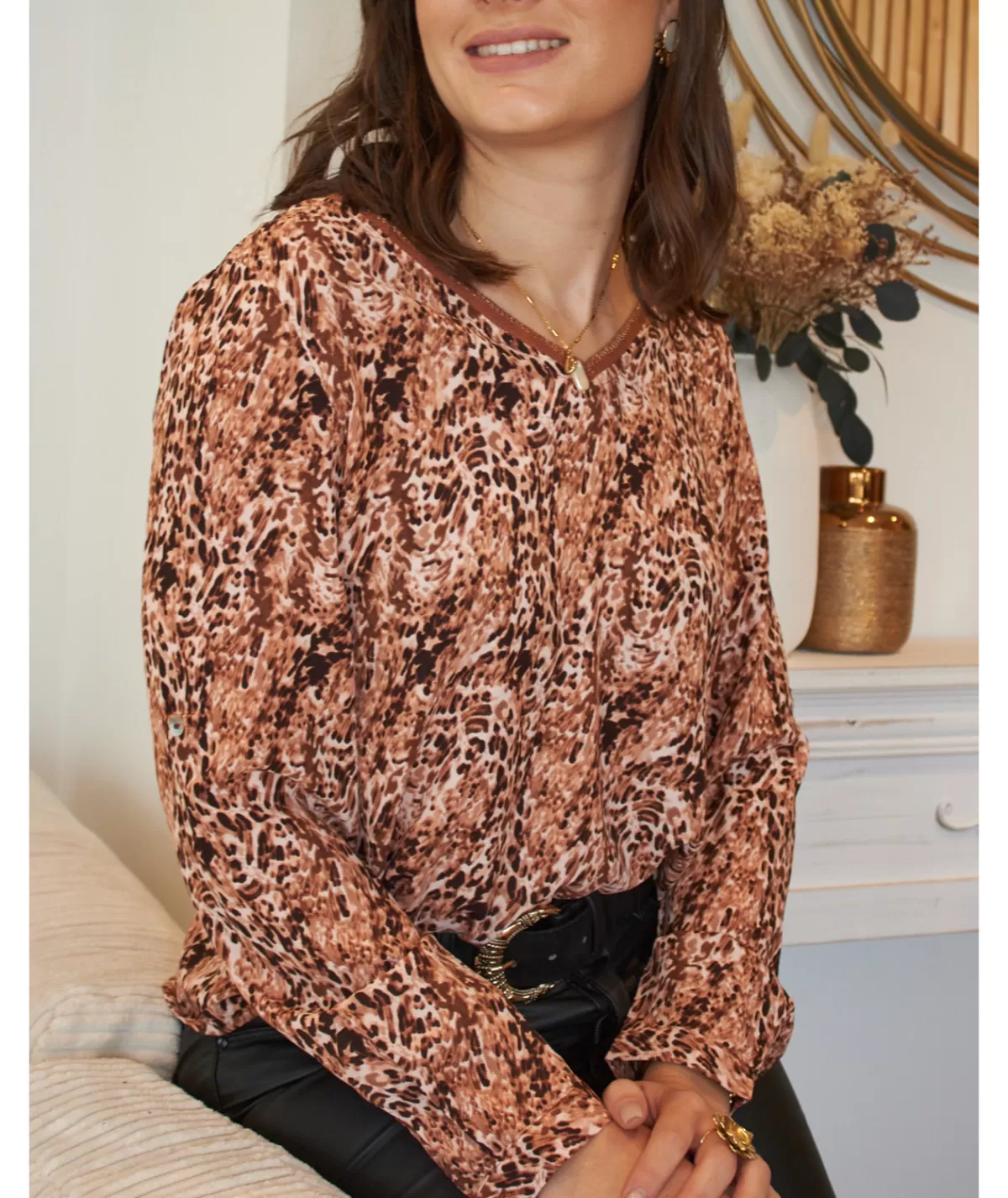 La boutique de Lilie Tops / Blouses>BLOUSE DORIA Beige