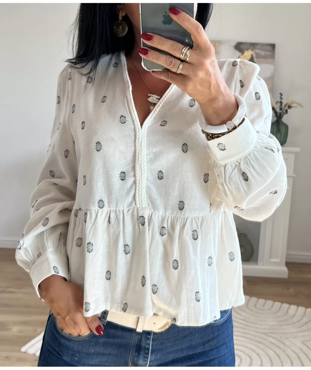 La boutique de Lilie Tops / Blouses>BLOUSE DYLAN Blanc