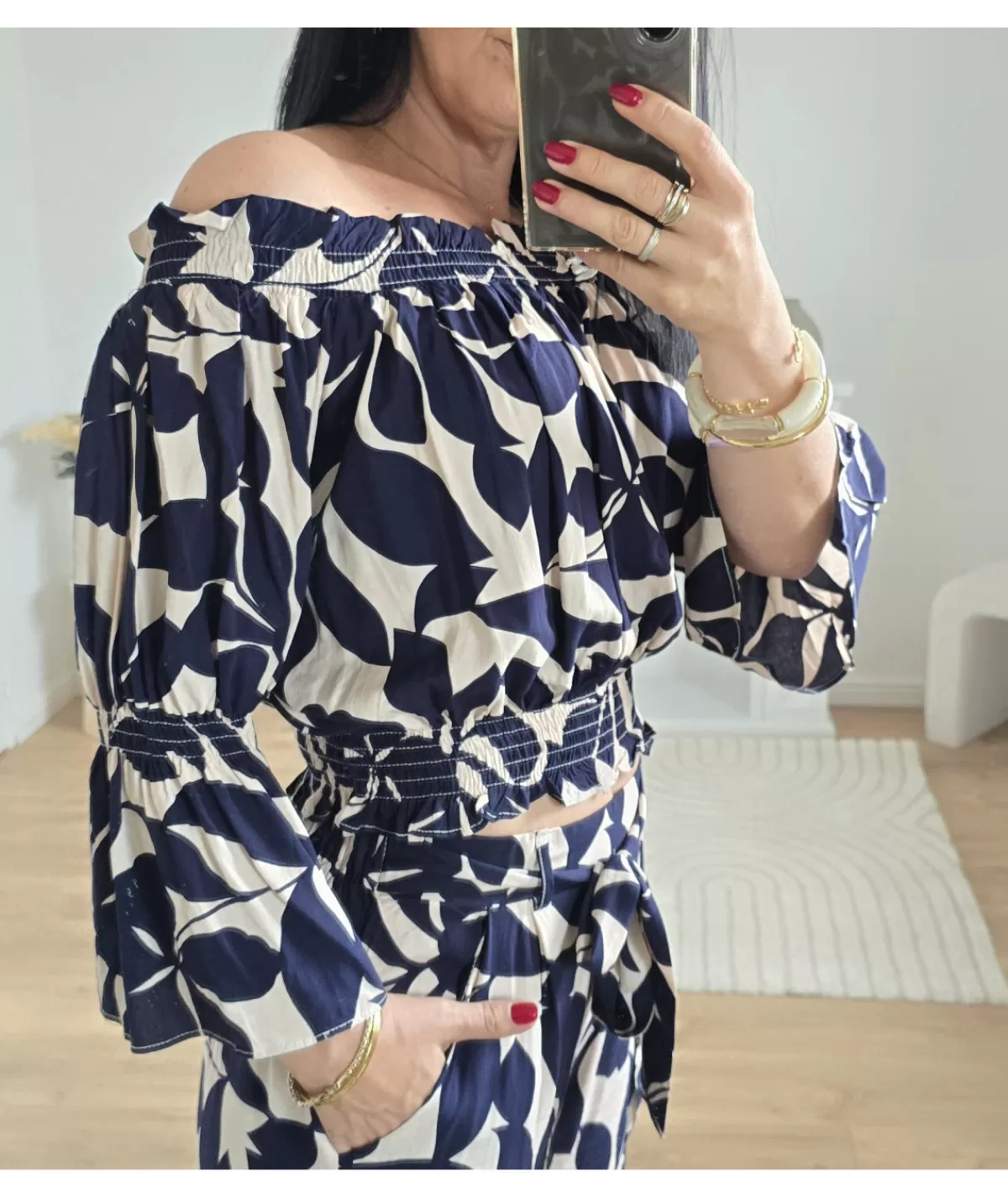 La boutique de Lilie Tops / Blouses>BLOUSE EULALIE Marine