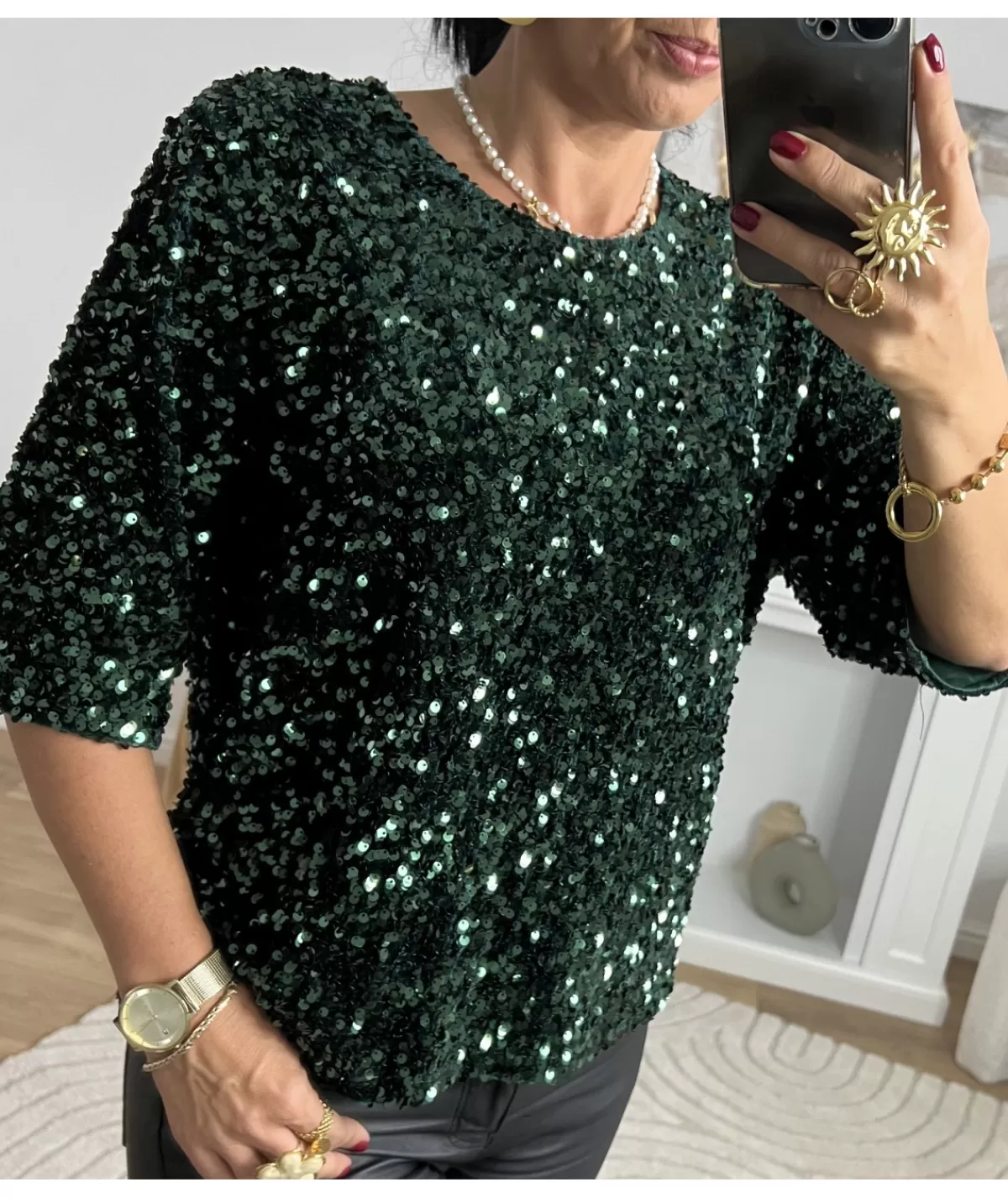 La boutique de Lilie Tops / Blouses>BLOUSE FRANCOIS Vert